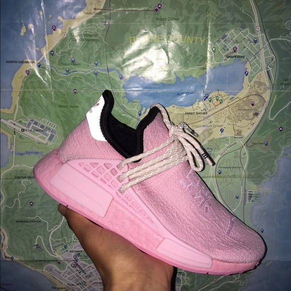 Adidas Pink Hu NMD Pharrell Sneakers - Picture 2 of 14